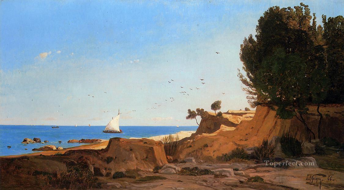 マルセイユ近郊のクロンヌ岬周辺の風景 ポール・カミーユ・ギグー油絵